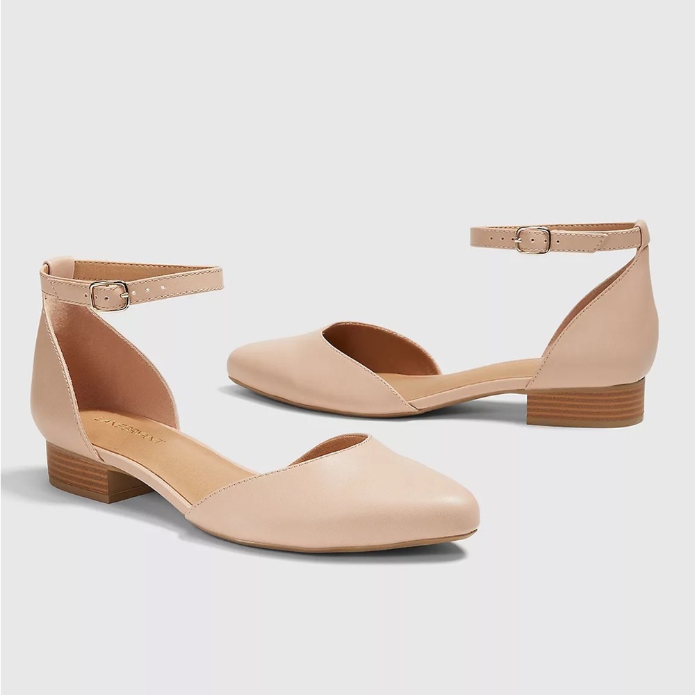 Lane Bryant Cream Flats with Rounded Toe